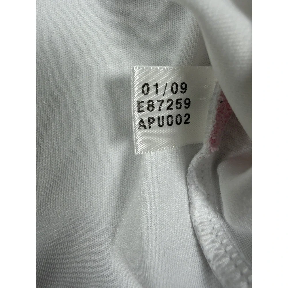 Vintage 2009 Adidas ClimaCool V-Neck Soccer Jersey White Pink Women's Size S - Picture 9 of 16
